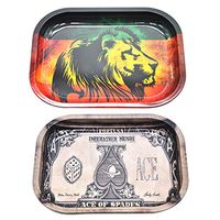 Metal Cigarette Rolling Tray 18cm×14cm×1.5cm Essential Smoking Holder Trays