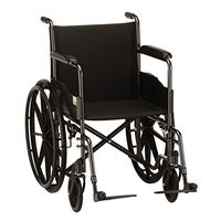 Nova MedicalProducts Healthcare 16" Hammertone Wheelchair with Fixed Arms and Swing Away Footrests