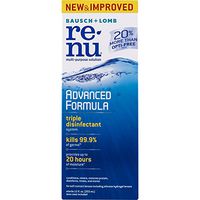 Bausch + Lomb renu Advanced Formula Multi-Purpose Eye Contact Lens Solution, 12 Ounce Bottle