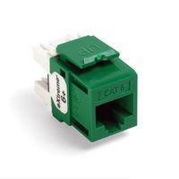 Leviton 61110-BV6 Extreme Quick Port Connector, Green, 25-Pack