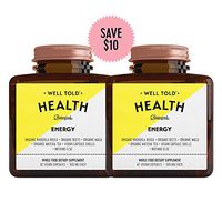 Well Told Energy Supplement: Organic Rhodiola Rosea, Organic Matcha Tea, Organic Beets, Organic Maca, Helps Increase Physical Energy and Support Mental Focus, Non-GMO, Vegan,No Fillers orSynthetics,124 Capsules (500mg each).