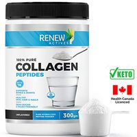 Hydrolyzed Bovine Collagen Peptides Powder: Renew Actives 100% Grass Fed Bovine Collagen - Unflavored Powdered Bone Broth Collagen Supplement for Healthy Skin, Hair, Joints - Keto and Paleo Friendly