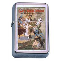 Silver Flip Top Oil Lighter Vintage Poster D-143 Gay New York Welcome to Our City