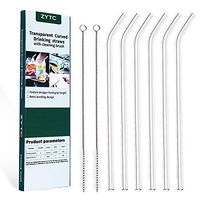 Reusable Plastic Straws for Yeti,Clear Replacement Drinking Straws for Kid & Children Mason Jar,20OZ & 30OZ Tumblers (Bent-6) …