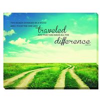 ADVANTUS Canvas Motivational Print, Two Roads, 22 x 28 Inches, Multicolored (78091)