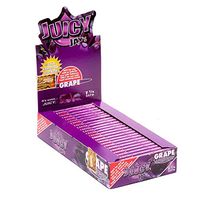 24 Packs (1 box) Juicy Jay's 1.25" Pure Hemp Rolling Papers - (Grape)