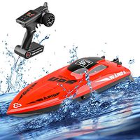 STOTOY Remote Control Boat for Kids/Adults,High Speed Electronic RC Racing Boat for Lakes-Red