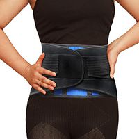 Active Authority Y010M-N BraceUP Stabilizing Lumbar Lower Back Brace and Support Belt - Blue and Black, Medium: 100cm*22cm