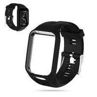 Perfuw Compatible with Tom Tom Watch Straps Soft Silicone Watch Bands Replacement Wristband Bracelet for Tomtom Runner 2/Runner 3/Spark 3/Adventurer/Golfer 2 Sports GPS Running Smartwatch