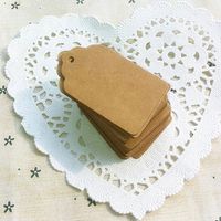 shlutesoy 100pcs Wedding Party Kraft Paper Hang Tags Favor Punch Price Gift Cards Tag