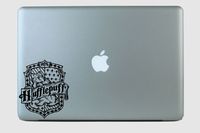 SimplyVinylized Hufflepuff Super Detailed House Crest Logo Vinyl Decal Sticker Black