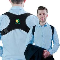 Back Posture Corrector for Men and Women by Recoveryt - Adjustable Upper Back Brace for Shoulder Pain Relief - Helps Correct Slouching by Stretching Upper Body Muscles - Easy to Wear and Comfortable