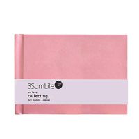 3SumLife Scrapbook Polaroid Photo Album DIY Fujifilm Instax Album Hard Cover Elegant Memory Book With Accessories Christmas Family Valentines Day Thanksgiving Day and Birthday Gift 4C(pink)