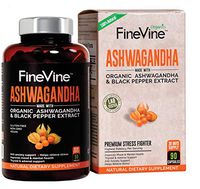 Organic Ashwagandha Root Powder - 90 Veggie Capsules | with Black Pepper Extract | Natural Herbal Supplement for Anxiety, Stress Relief, Adrenal Fatigue, Thyroid Support | Boost Mood, Energy, Libido