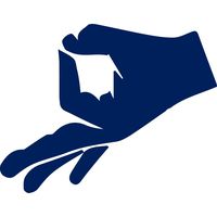 USCLIFESYLE Symbol Gotcha Hand (Navy Blue) (Set of 2) Premium Waterproof Vinyl Decal Stickers for Laptop MacBook Phone Tablet Helmet Car Window Bumper Mug Tuber Cup Door Wall Decoration