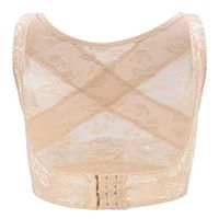 Qinlorgo Underwear Posture Corrector Support Back Brace Women Correction Belt Shoulder Therapy 2 Colors(L-Beige)