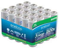 Sanyo "New" 1500 Eneloop "AA" Pre-Charged Rechargeable NiMH (1900 mAh) Batteries (20 Pack)