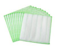 Gentle Meow 10-Pack Dish Cloths Best Absorbent Wash Cloth Drying Kitchen Clean Towels, Green