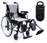 Karman S-Ergo 305 Ultra Lightweight Ergonomic Wheelchair | Upgraded to Elevating Legrests | Seat Size 18" X 17" | Frame Color Pearl Silver & Free 130 dB Black Safety Alarm!