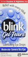 Blink Gel Tears, Lubricating Eye Drops, Moderate-Severe Dry Eye, 0.34 oz ( Pack of 3 )