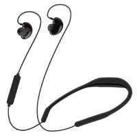 Vacally Multi-Function Sports Hanging Neck 4.2 Bluetooth Headset Ergonomic Dynamic Sports Headphones Voice Answering Multi-Point Connection Waterproof Wheat Universal