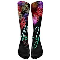 Elephant AN Novelty Happy New Year Fire Casual Premium Quality Calf High Socks Athletic Crew Socks