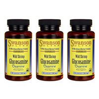 Swanson Wild Shrimp Glucosamine 500 Milligrams 90 Capsules (3 Pack)
