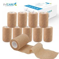 FriCARE Nonwoven Self-Adhesive Bandage, Self Adherent Cohesive Stretch First Aid Wrap, Sports Medical Tape, 3 Inches