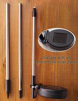 BRIGHT ZEAL Stake Replacements for Solar Garden Lights 204 (30" Inches Tall, BLACK BODY) 1011