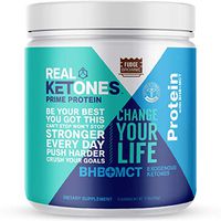 Real Ketones Whey Keto Protein Powder with Exogenous Ketones - Grass-fed Whey Isolate Protein, Paleo and Low-Carb Friendly, Fudge Brownie
