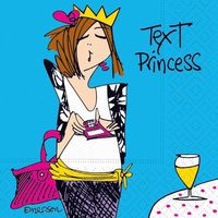 Design Design Napkin-Beverage Text Princess