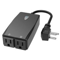 Outdoor Smart Plug-Aoycocr Smart Outlet with 2 Sockets,Compatible with Alexa,Google Assistant and IFTTT,Wi-Fi Outlet Wireless Remote Control Timer by Smartphone,IP44 Waterproof,FCC/RoHS certified