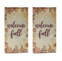 Thanksgiving Holiday themed Guest Towels Buffet 2-ply Paper Napkins with"Welcome Fall" Script (Pack of 2) 20 ct Each