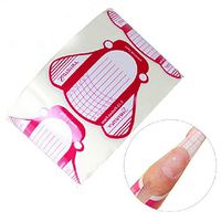 Nail Art,Putars Fashion 100Pcs Nail Art Tips Extension Forms Guide DIY Tool Acrylic UV Gel