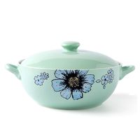 AXZHYX Bowl Bowl Household stew Pot Large Capacity Soup Bowl Binaural Ceramic Soup Pot Covered Pot Tableware Hotel Tableware Home Noodles Boiled Fish Soup Bowl