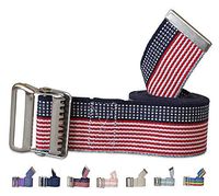 NYOrtho Metal Buckle Gait Belt - Adjustable Machine Washable Strong and Durable Cotton Material Latex Free, Stars & Stripes, 60"