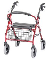 NOVA Cruiser Deluxe Rollator Walker, Red