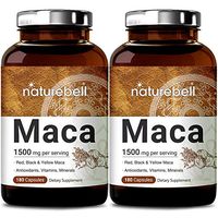 2 Pack NatureBell Maca Capsules, 1500mg Per Serving, 180 Capsules, Powerfully Support Energy and Libido Function, Non-GMO and Made in USA