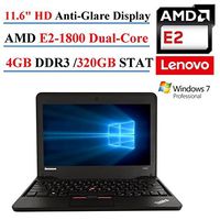 Lenovo ThinkPad X131E 11.6in Laptop, AMD E2-1800, 4GB DDR3, 320GB SATA, 802.11n, Webcam, HDMI, Windows 7 Professional (Renewed)