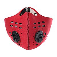 Dinfoger Outdoor Riding Anti-Dust Cycling Masks with red