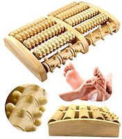 Dual Foot Massager Roller (Large). Relieve Plantar Fasciitis, Stress, Heel, Arch Pain - The Original - Shiatsu Acupressure Relaxation. Full Instructions/Reflexology Chart. Christmas Gift