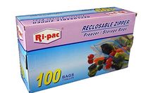 Ri Pac Zip Lock Freezer Storage Bags 2 Gallon 100-Count