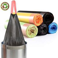 Y-only 4 Gallon Trash Bags Drawstring,eco Friendly Garbage Bags,Bulk Trash Bags 4 gallo, for Kitchen,Bathroom, Bedroom, Home, Office, Trash Cans (75 Counts)