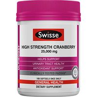 Swisse Ultiboost High Strength Cranberry Supplement | Urinary Tract Health Support | 25, 000 mg, 100 Softgel Tablets