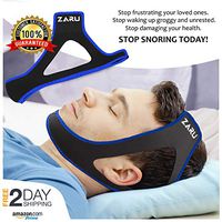 ZARU Premium Anti Snore Chin Strap [2020 Upgraded Version] - Advanced Snoring Solution Scientifically Designed to Stop Snoring Naturally and Give You The Best Sleep of Your Life.! (Black.)