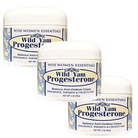 Bio Identical Progesterone Cream From Wild Yam with Chaste Tree Berry Pack of 3 Jars
