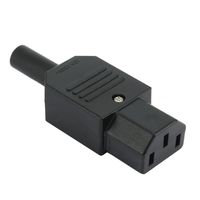 uxcell AC 250V 10A Female 3 Terminals IEC320 C13 Power Adapter Connector