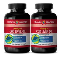 Skin Vitamins - Norwegian COD Liver Oil with Vitamins A & D3/EPA & DHA - Epa dha - 2 Bottles 500 Softgels