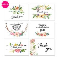 stationery, 6pcs Thank You Cards and Envelopes, Floral Blank Note Cards For All Occasions