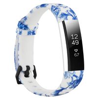 Tkasing for Fitbit Alta/Alta HR Wristband with Metal Clasp for Fitness Activity Tracker, Silicon Wrist Bands Replacement Accessories for Fitbit Alta/Alta HR(no Tracker) (Pattern04, Free Size)